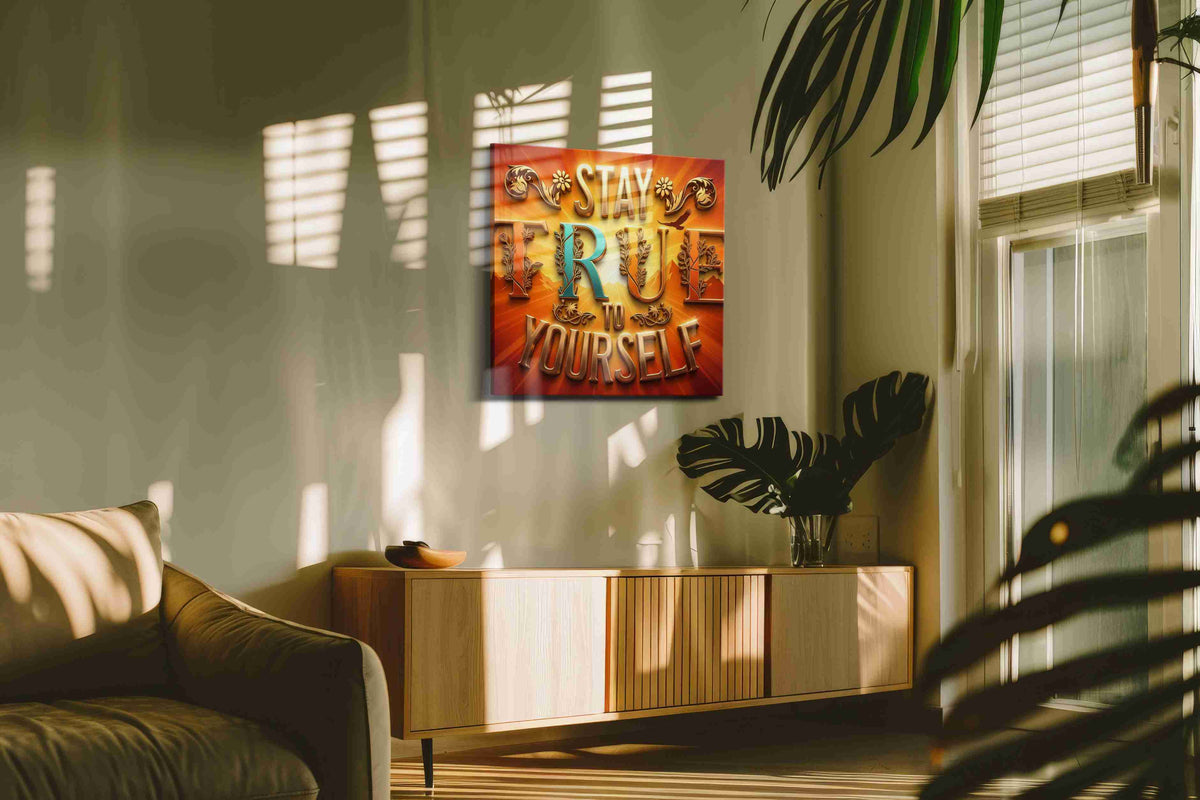 Radiant Self-Reflection motivational canvas print, on wall, lifestyle preview