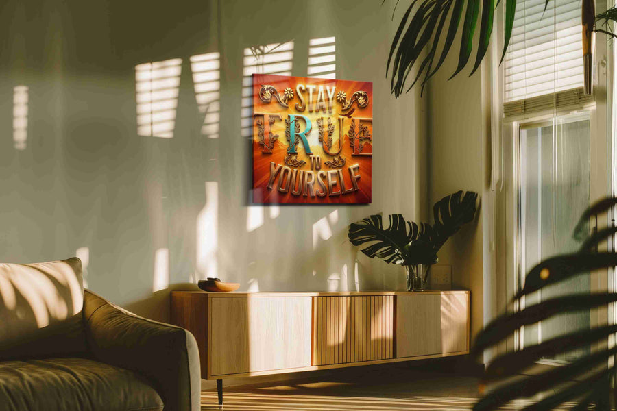 Radiant Self-Reflection motivational canvas print, on wall, lifestyle preview