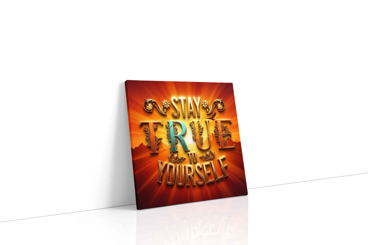 Radiant Self-Reflection motivational canvas print, gallery-wrapped, ready to hang