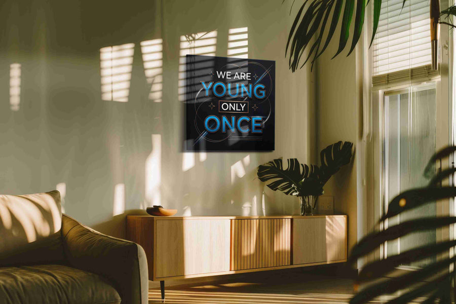 Vibrant Echoes of Youth motivational canvas print, on wall, lifestyle preview