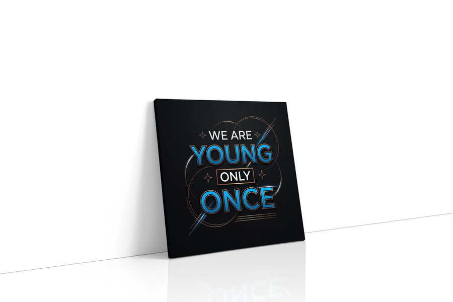 Vibrant Echoes of Youth motivational canvas print, gallery-wrapped, ready to hang