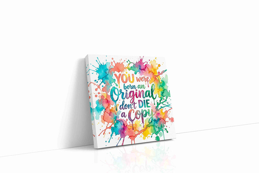 Vibrant Original Soul motivational canvas print gallery-wrapped square canvas studio shot