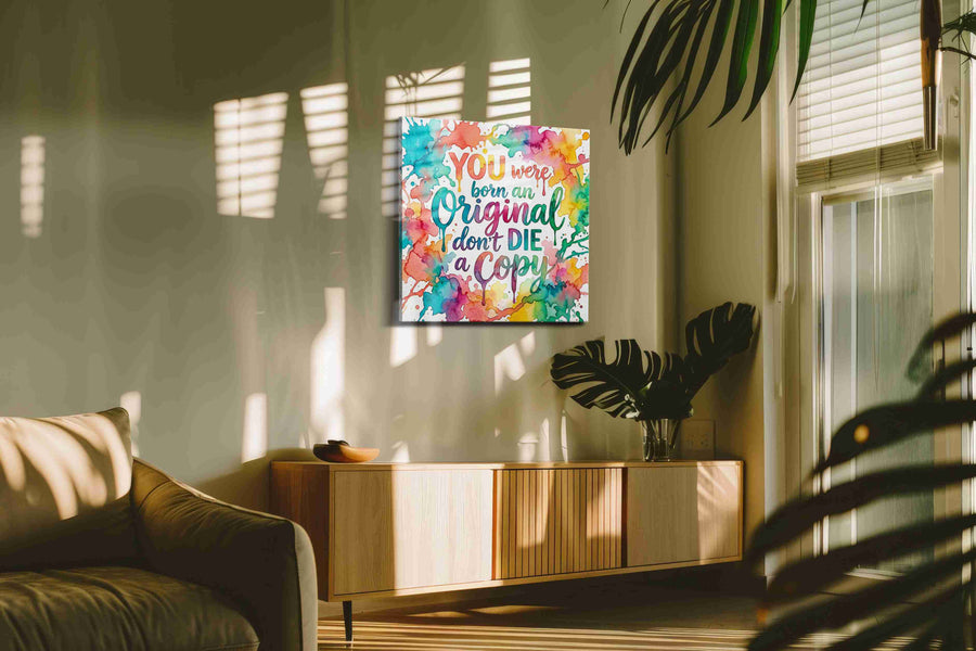 Vibrant Original Soul motivational canvas print, on wall, lifestyle preview