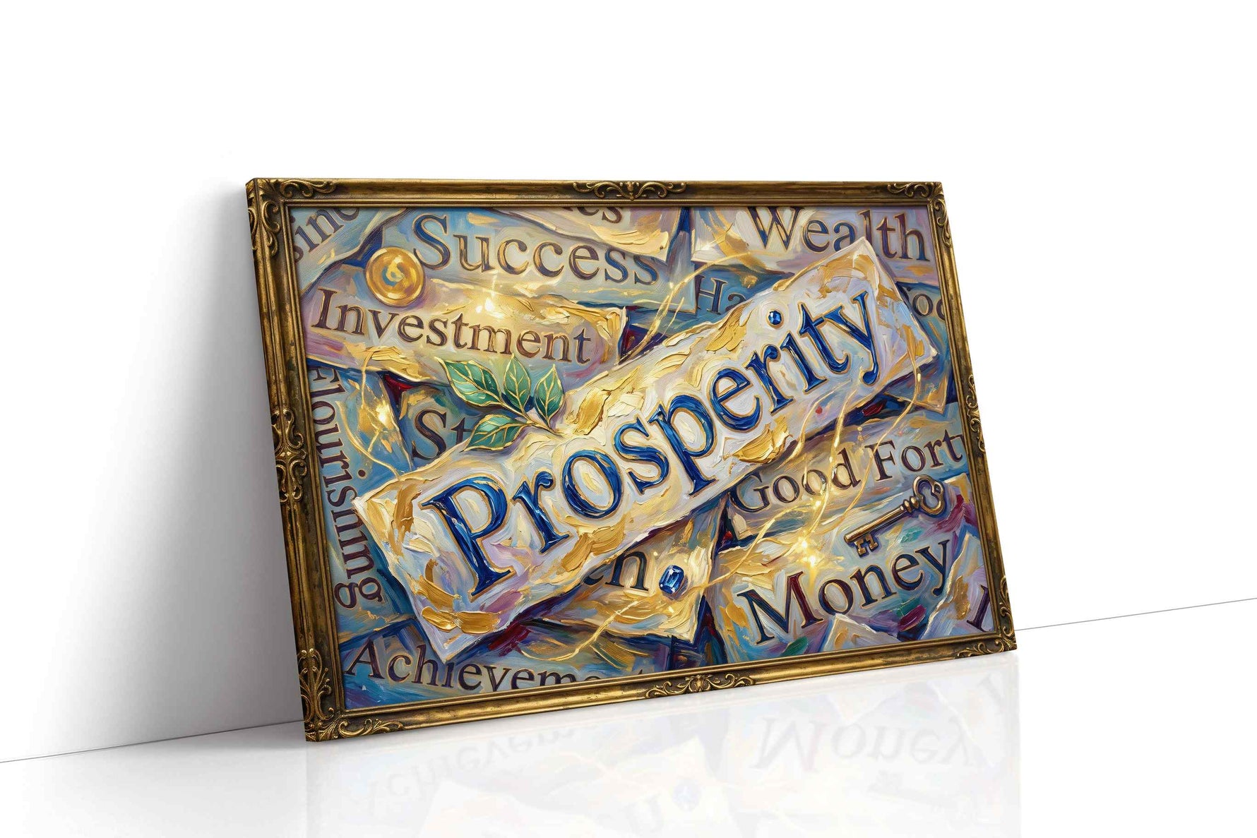 Waves of Wealth fortune canvas print, gallery-wrapped, ready to hang