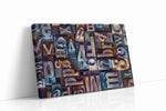 Whirling Letters Symphony typography canvas print, gallery-wrapped, ready to hang