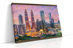 City Symphony at Dusk - Urban Wall Art, Cityscape Canvas Print, Modern City Art