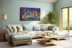 Ethereal Urban Symphony landmarks canvas print, hanging on wall