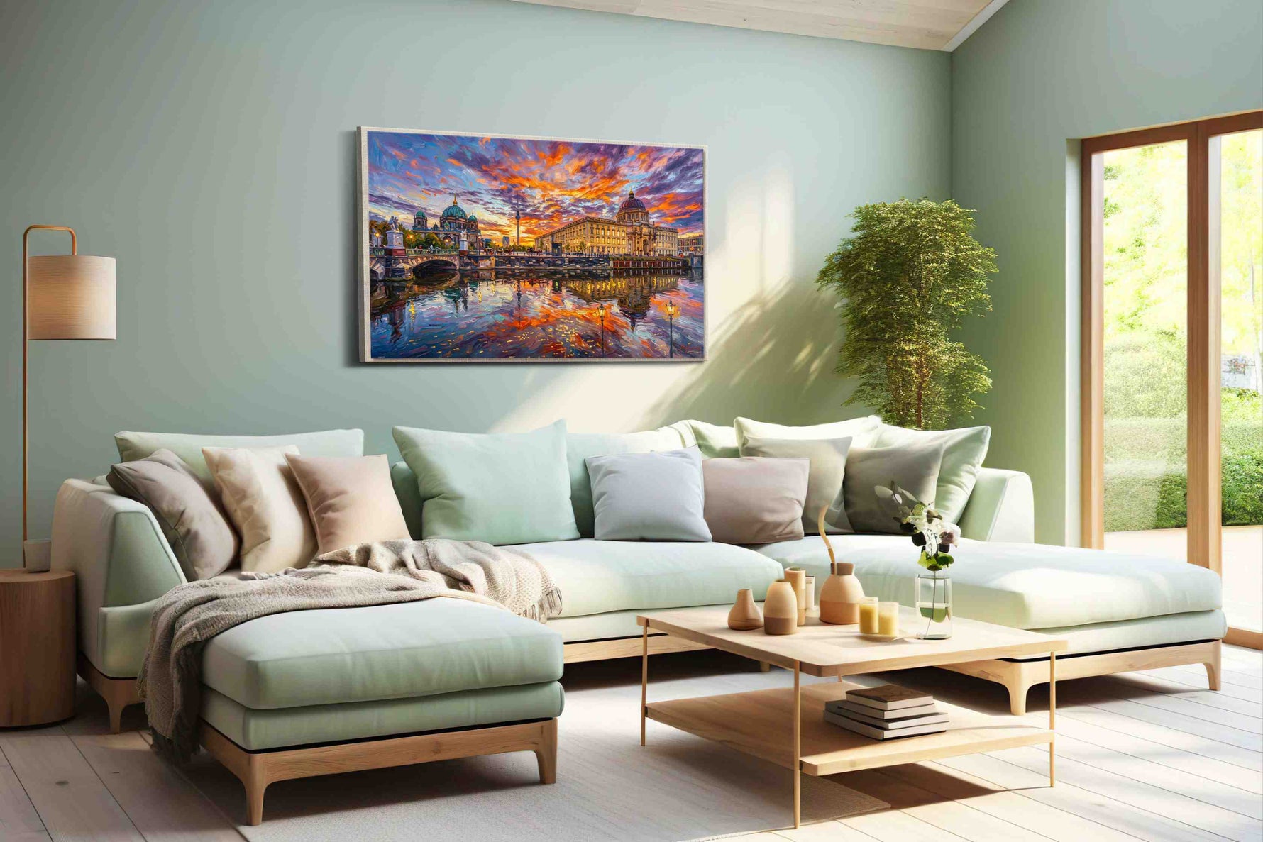 Sunset Symphony Over Berlin - Urban Wall Art, Cityscape Canvas Print, Modern City Art