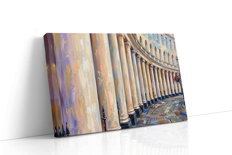 Timeless Echoes of Architecture geometric canvas print gallery-wrapped landscape canvas studio shot
