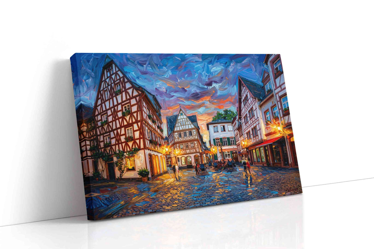 Whispers of Time in Old Town urban canvas print gallery-wrapped landscape canvas studio shot