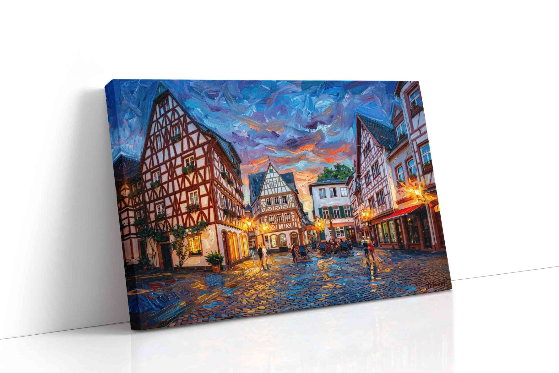 Whispers of Time in Old Town urban canvas print gallery-wrapped landscape canvas studio shot