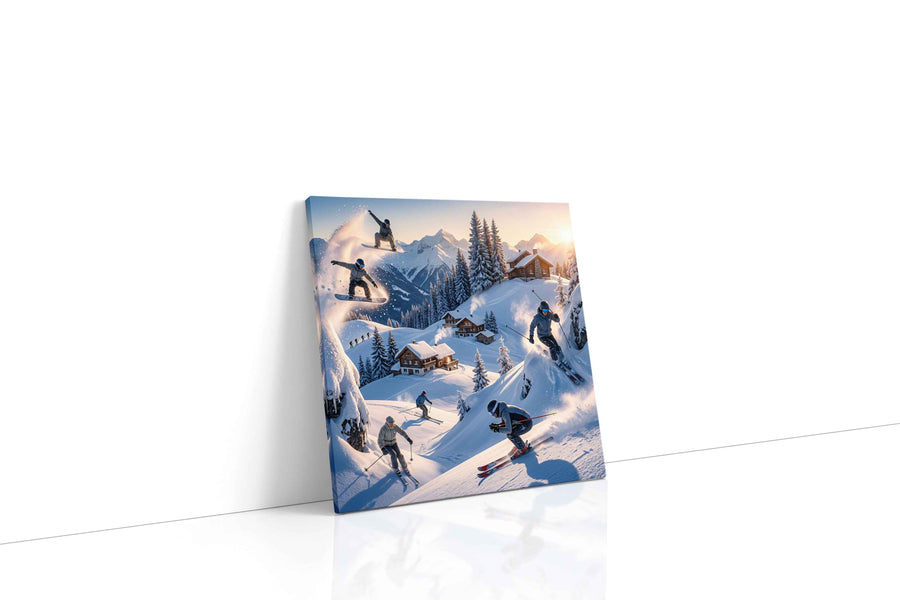 Winter Thrill Ride winter canvas print, gallery-wrapped, ready to hang