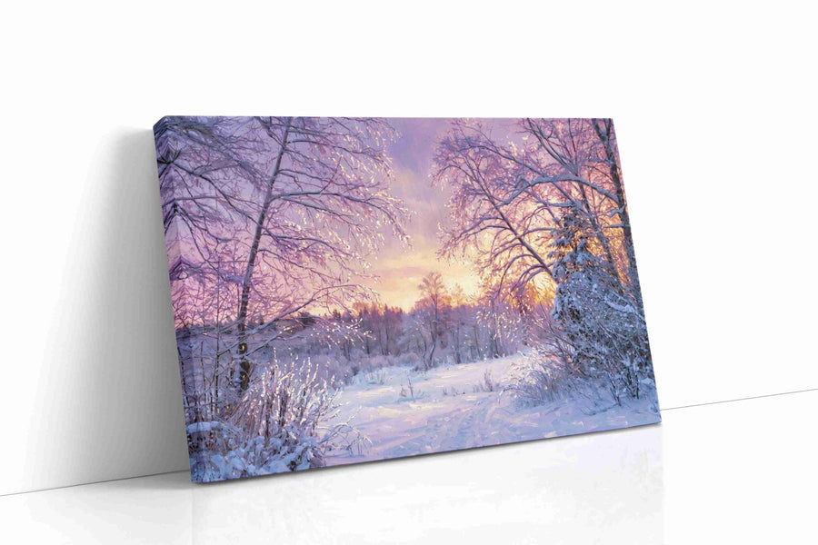 Winter's Tranquil Embrace winter canvas print, gallery-wrapped, ready to hang