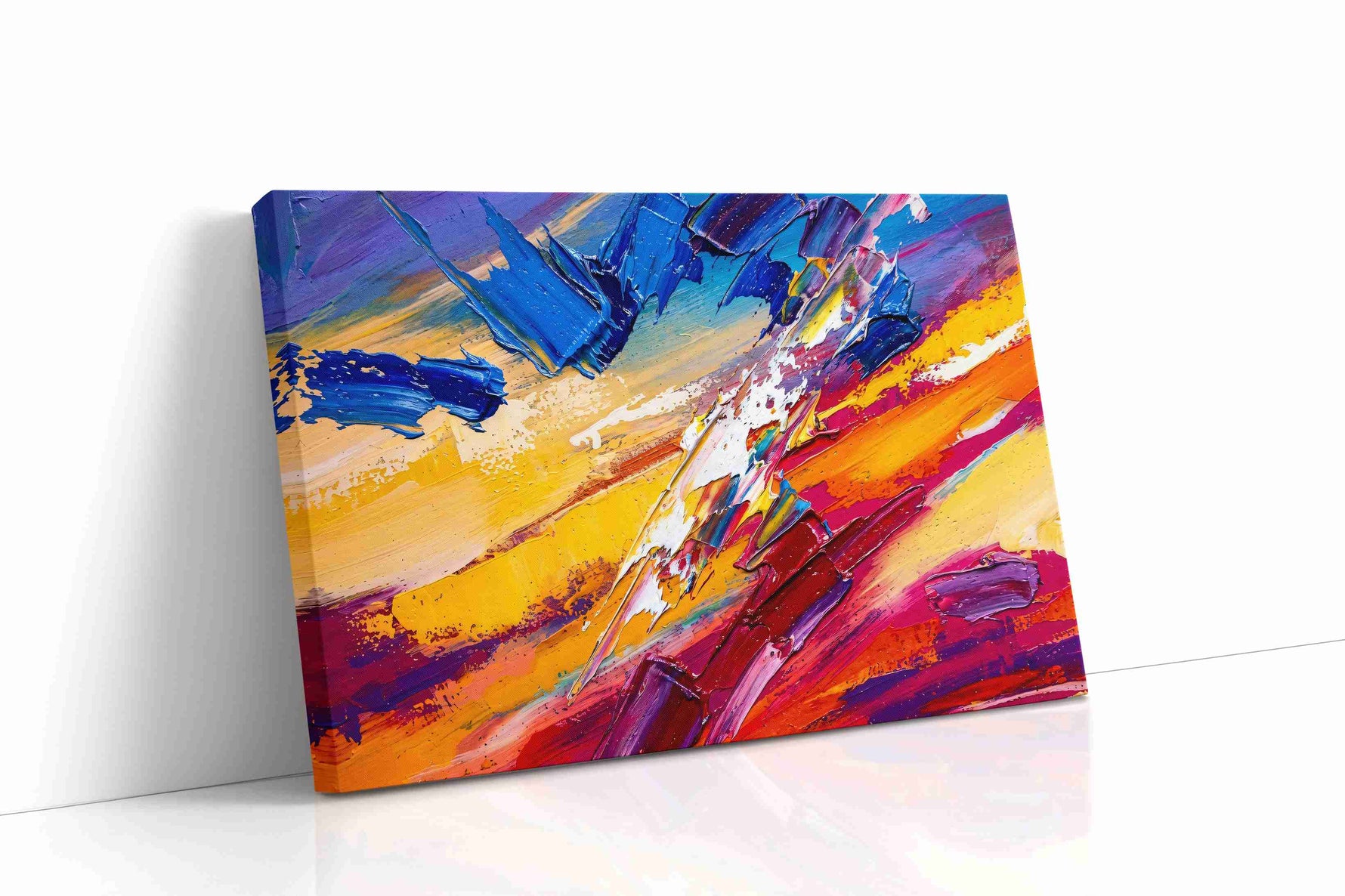 Celestial Symphony Burst abstract canvas print, gallery-wrapped, ready to hang