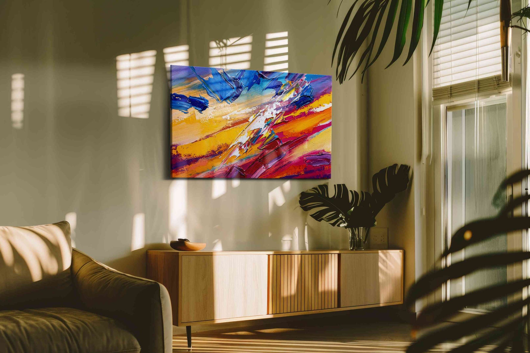 Celestial Symphony Burst - Abstract Art, Modern Wall Art, Contemporary Canvas Art