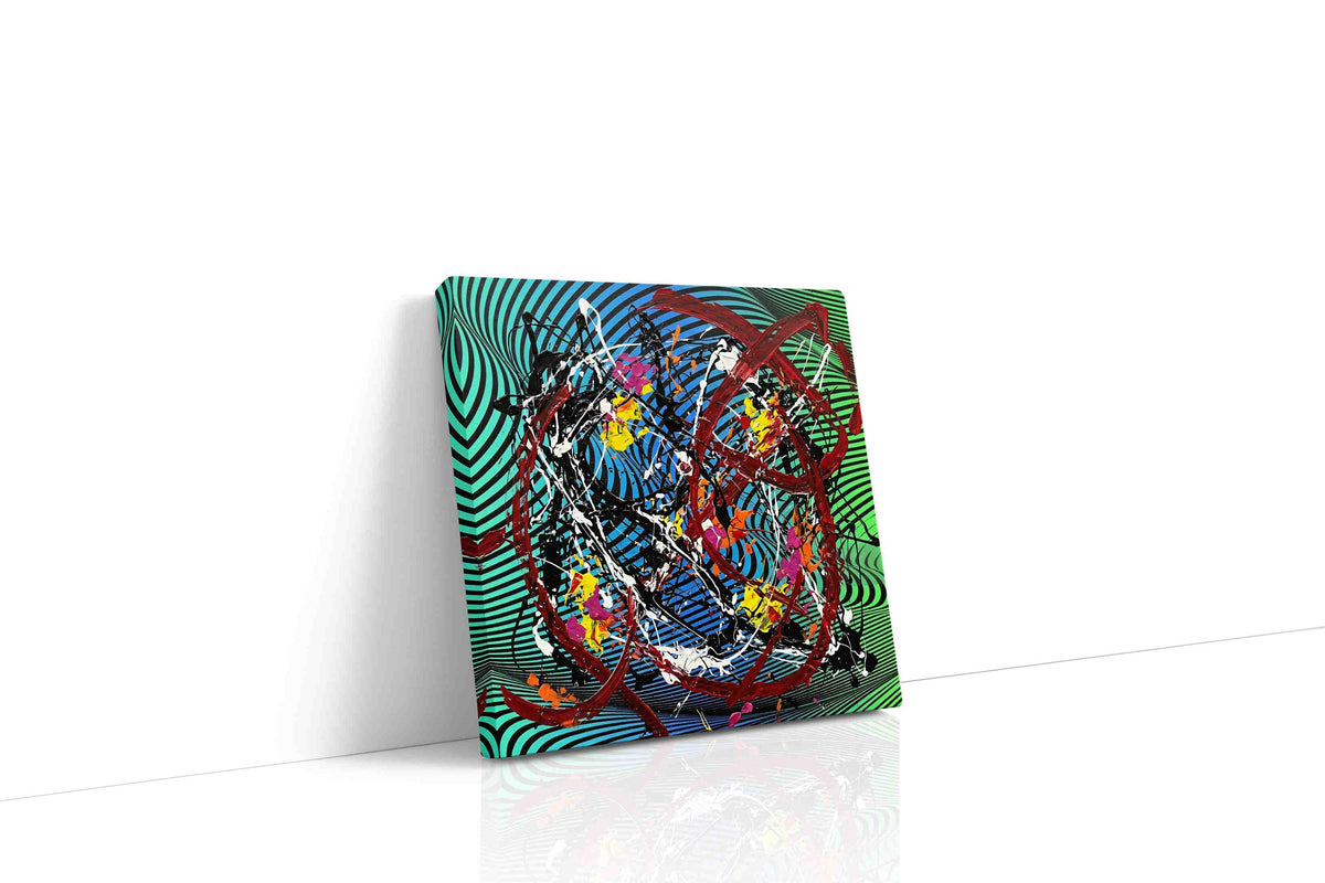 Chaotic Symphony of Vortex Dreams abstract canvas print, gallery-wrapped, ready to hang
