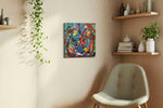 Chaotic Symphony of Vortex Dreams abstract canvas print, hanging on wall — view 2