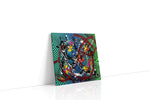 Chaotic Symphony of Vortex Dreams abstract canvas print gallery-wrapped square canvas studio shot