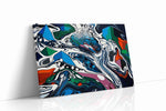 Cosmic Currents and Urban Echoes abstract canvas print, gallery-wrapped, ready to hang