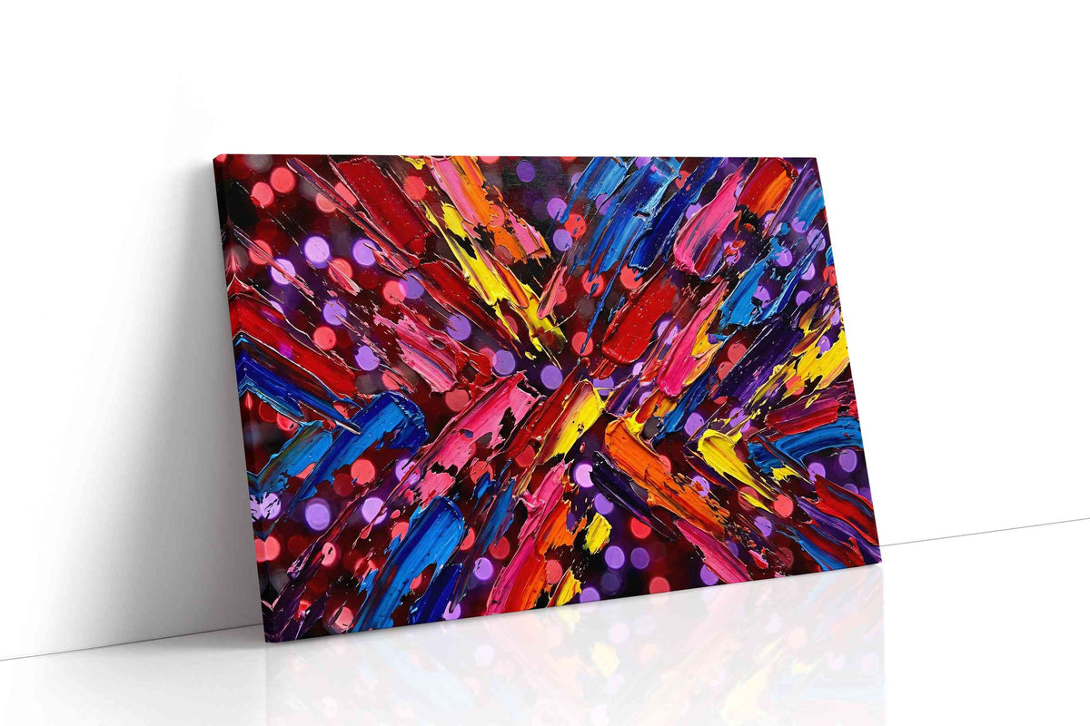 Cosmic Pulse of Vibrant Dreams abstract canvas print, gallery-wrapped, ready to hang