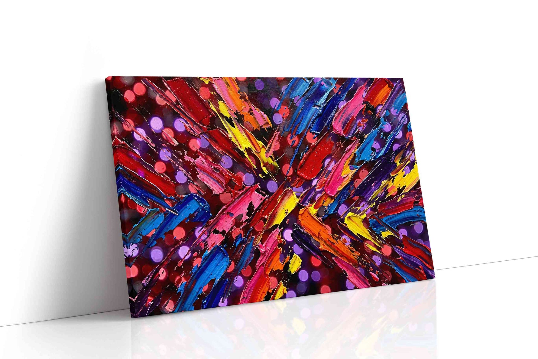Cosmic Pulse of Vibrant Dreams abstract canvas print, gallery-wrapped, ready to hang