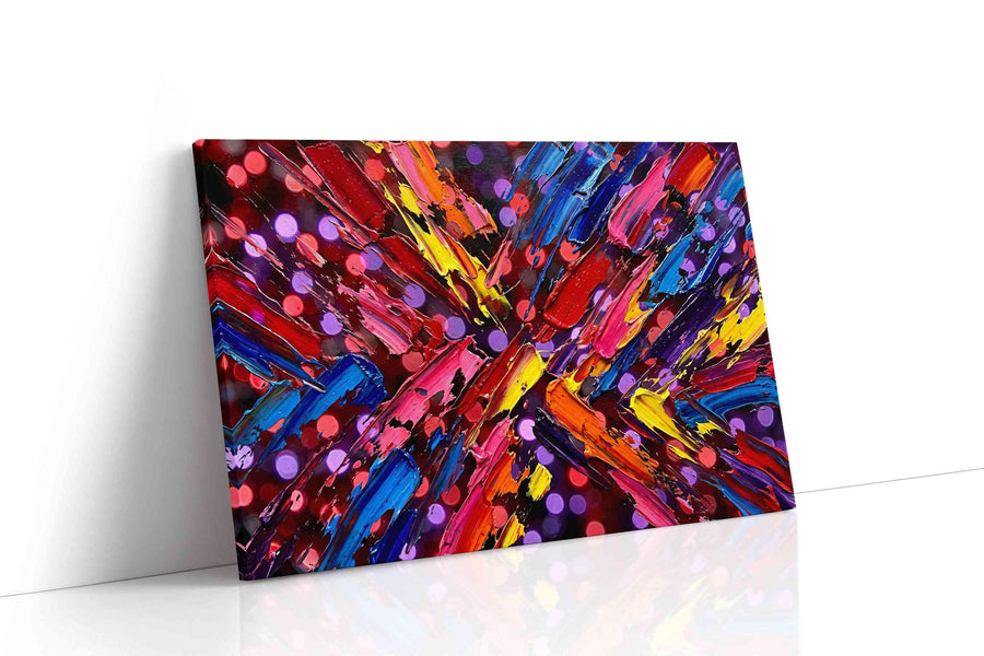 Cosmic Pulse of Vibrant Dreams abstract canvas print, gallery-wrapped, ready to hang