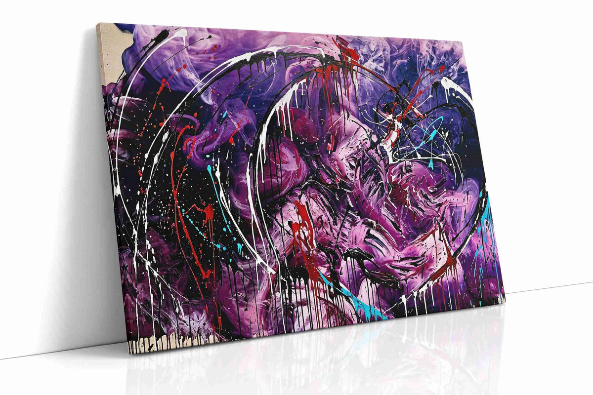 Cosmic Vortex Reverie abstract canvas print, gallery-wrapped, ready to hang