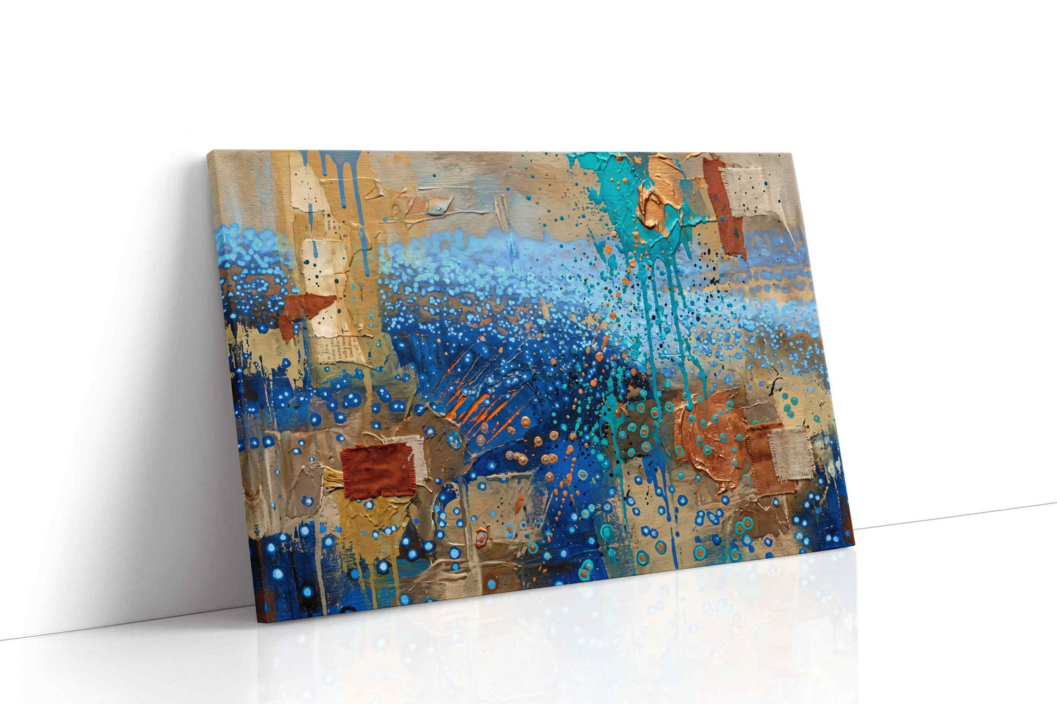 Ebb and Flow of Liquid Dreams abstract canvas print, gallery-wrapped, ready to hang