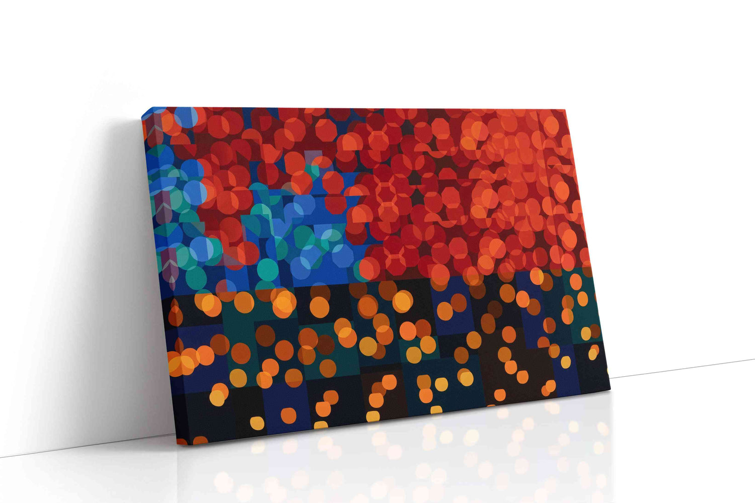 Electric Symphony of Colors abstract canvas print, gallery-wrapped, ready to hang