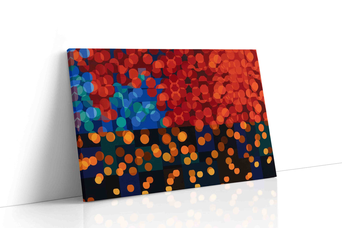 Electric Symphony of Colors abstract canvas print gallery-wrapped landscape canvas studio shot