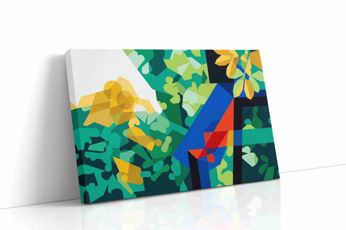 Ethereal Geometric Reverie abstract canvas print gallery-wrapped landscape canvas studio shot