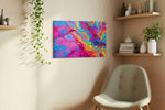Ethereal Kaleidoscope Dance abstract canvas print, hanging on wall — view 3