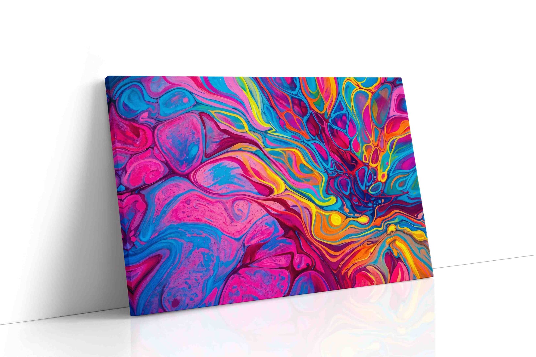 Ethereal Kaleidoscope Dance abstract canvas print, gallery-wrapped, ready to hang