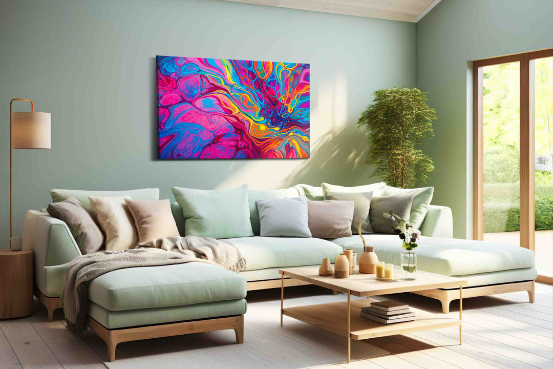 Ethereal Kaleidoscope Dance - Abstract Art, Modern Wall Art, Contemporary Canvas Art