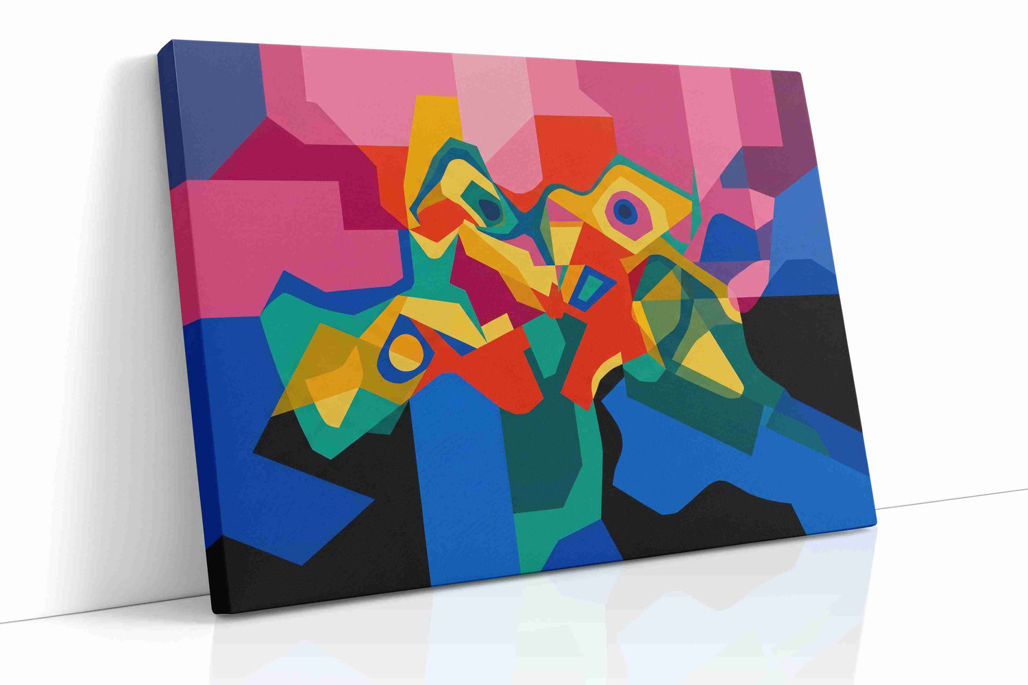 Kaleidoscope Harmony abstract canvas print, gallery-wrapped, ready to hang