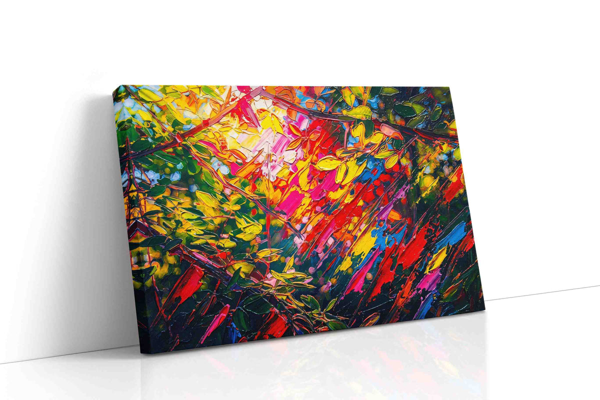 Luminescent Forest Rhapsody abstract canvas print gallery-wrapped landscape canvas studio shot