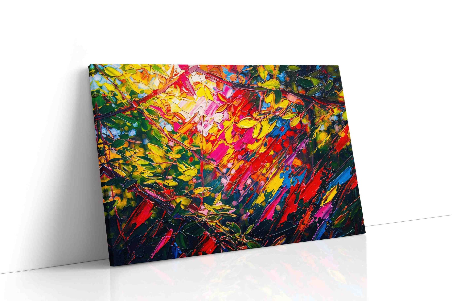 Luminescent Forest Rhapsody abstract canvas print, gallery-wrapped, ready to hang