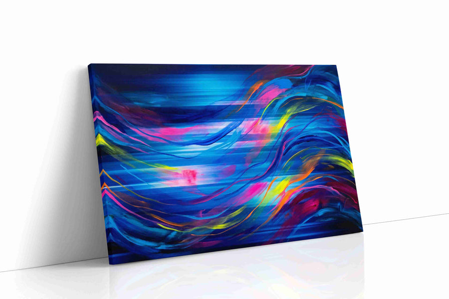 Luminous Currents of Emotion abstract canvas print gallery-wrapped landscape canvas studio shot