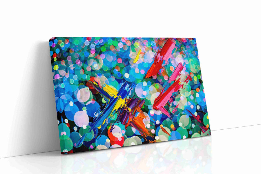 Prismatic Whirl of Emotions abstract canvas print, gallery-wrapped, ready to hang