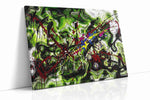 Verdant Chaos Symphony abstract canvas print, gallery-wrapped, ready to hang