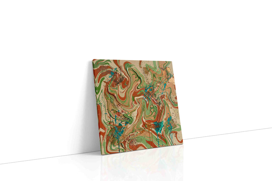 Whispers of the Earth’s Palette abstract canvas print, gallery-wrapped, ready to hang