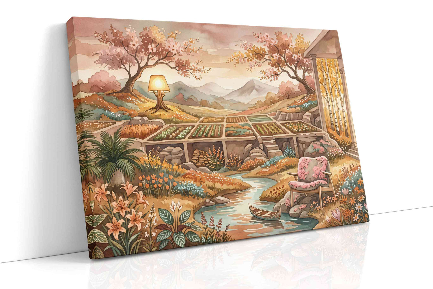 Elysian Fields of Daydreams boho canvas print, gallery-wrapped, ready to hang