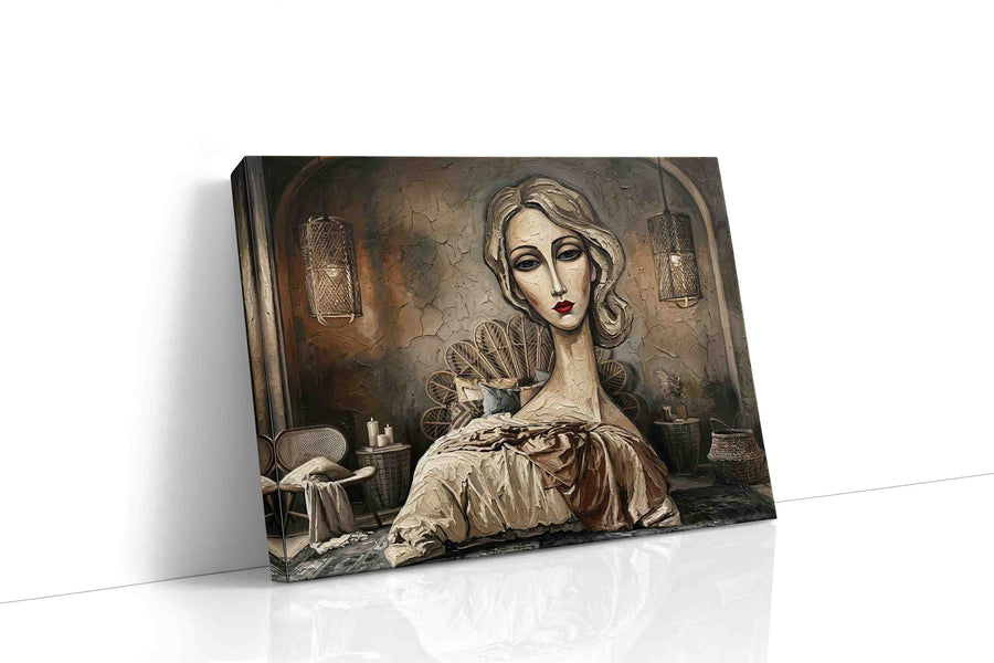 Ethereal Reverie in Sepia boho canvas print gallery-wrapped landscape canvas studio shot