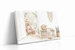 Serenity in Sunlit Corners boho canvas print gallery-wrapped landscape canvas studio shot