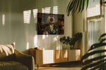 Timeless Reflections The Headless Scholar darkacademia canvas print, displayed in a living room