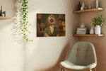 Timeless Reflections The Headless Scholar darkacademia canvas print in a living room scene