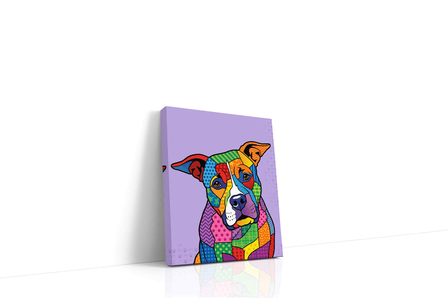 Chromatic Canine Symphony dogs canvas print, gallery-wrapped, ready to hang