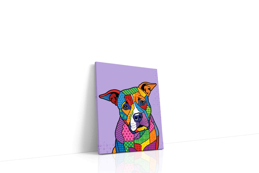 Chromatic Canine Symphony dogs canvas print gallery-wrapped portrait canvas studio shot