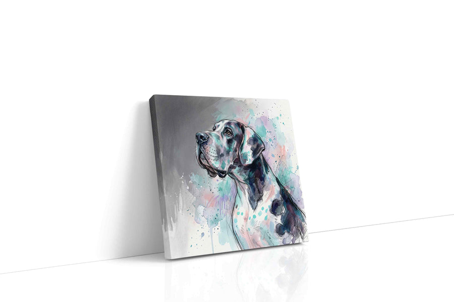 Ethereal Canine Reverie dogs canvas print gallery-wrapped square canvas studio shot