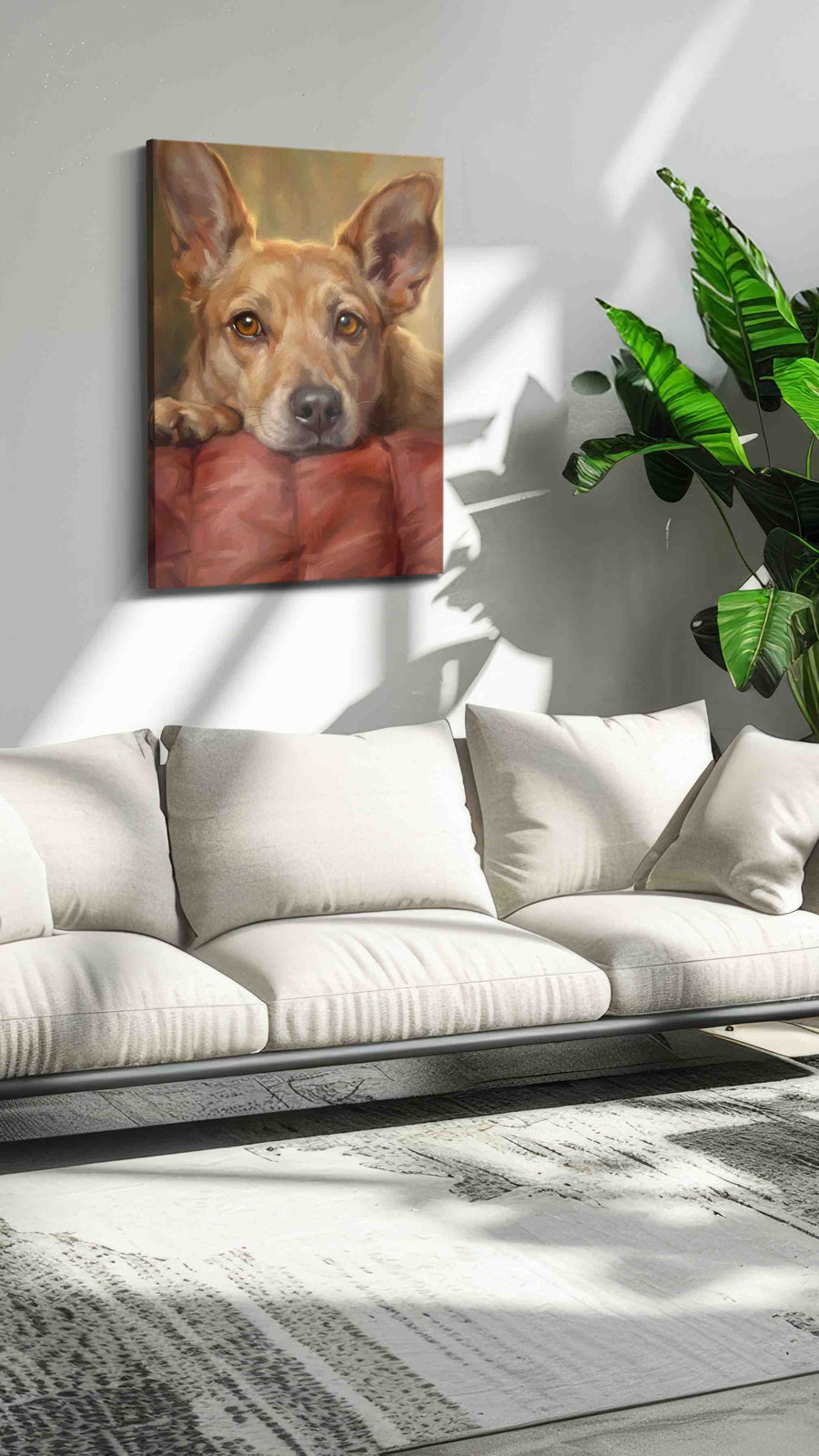 Whimsical Warmth - Dog Wall Art, Dog Canvas Print, Dog Lover Gift